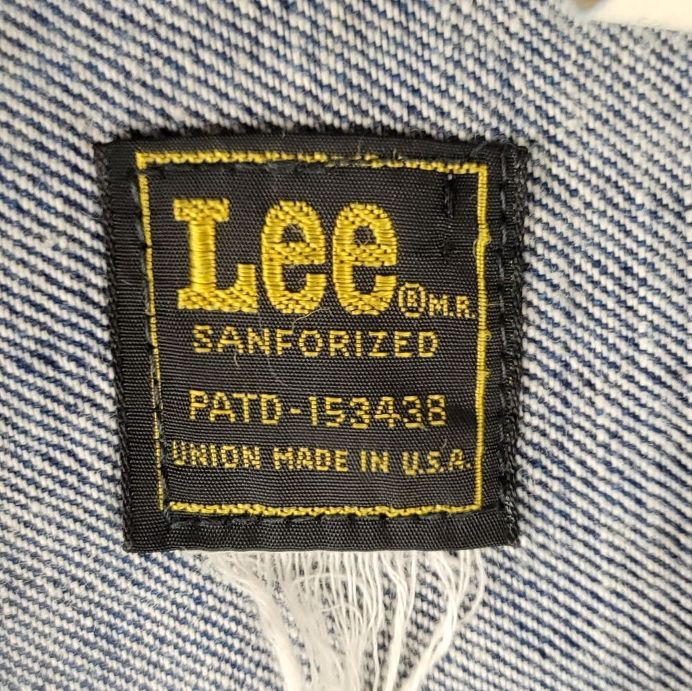 Vtg Lee Sanforized Denim Trucker Jacket Sz M - image 3